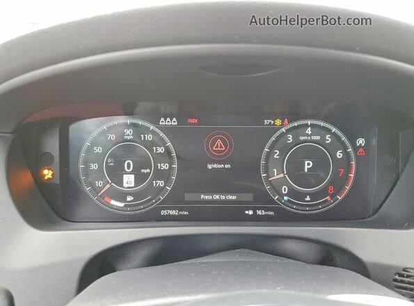 SADCX2GX4LA643896 2020 JAGUAR F-PACE Black Вид щитка приладів