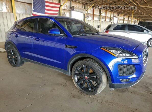SADFJ2FX2J1Z30781 2018 JAGUAR E-PACE Синий Передняя правая четверть