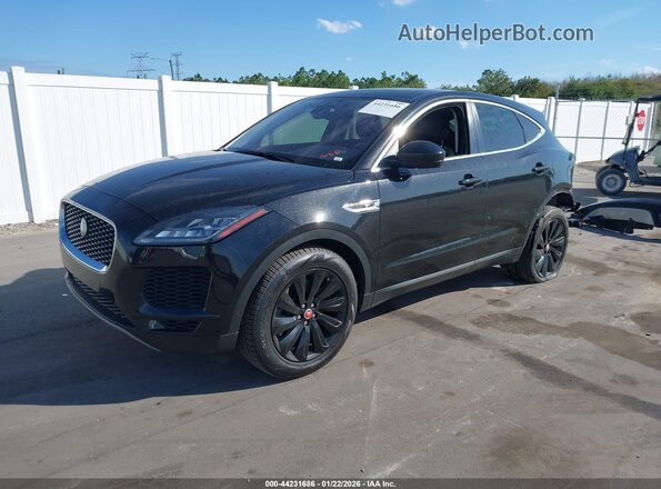 SADFP2FX4J1Z14371 2018 JAGUAR E-PACE Black Առջևի ձախ երեք քառորդ տեսարան