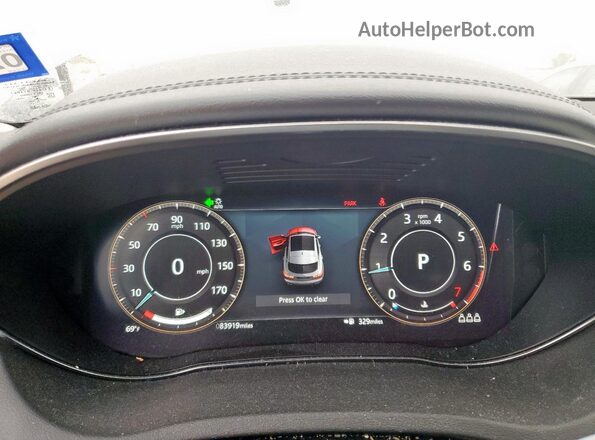 SADFP2FX4M1017409 2021 JAGUAR E-PACE Gray Instrument cluster view
