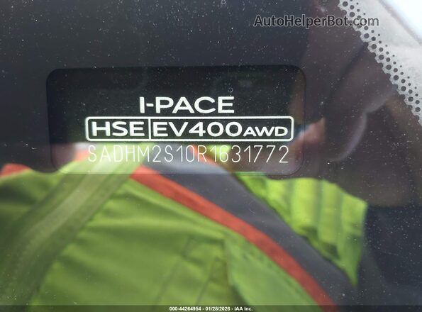 SADHM2S10R1631772 2024 JAGUAR I-PACE Gray Engine compartment view