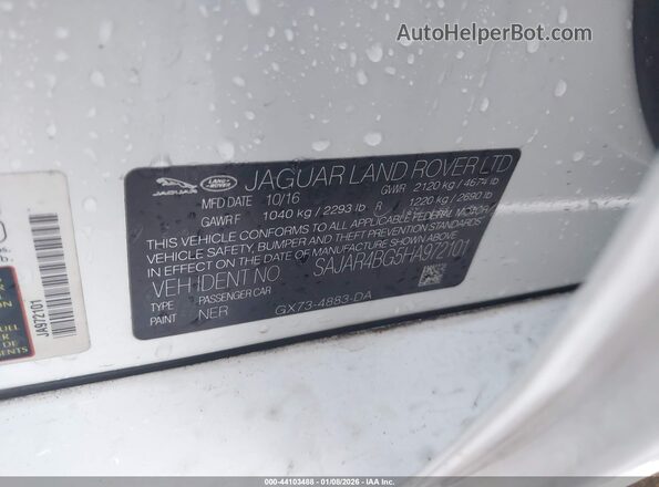 SAJAR4BG5HA972101 2017 JAGUAR XF White 