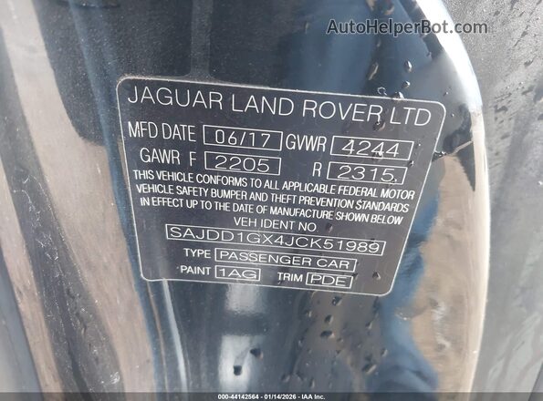 SAJDD1GX4JCK51989 2018 JAGUAR F-TYPE Black ძრავის განყოფილების ხედი