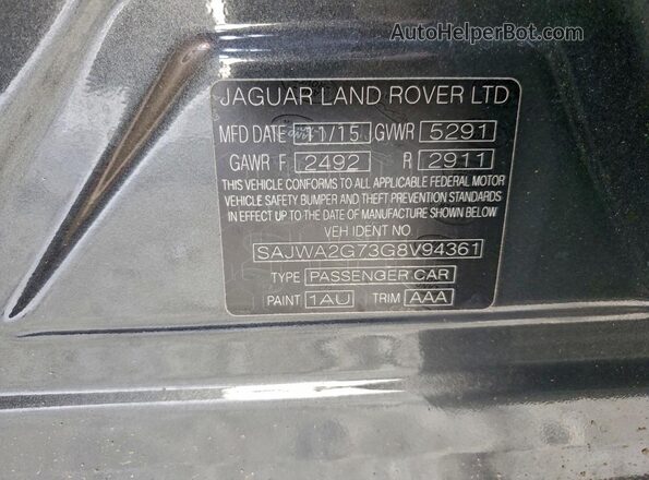 SAJWA2G73G8V94361 2016 JAGUAR XJL Charcoal Вид підкапотного простору