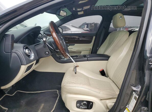 SAJWA2G75H8W12117 2017 JAGUAR XJL Black Вид салону спереду