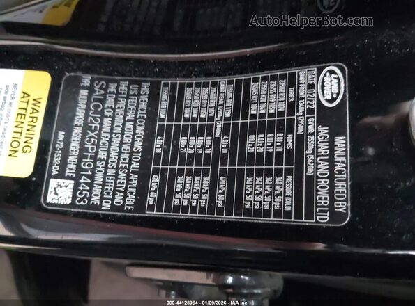 SALCJ2FX5PH914453 2023 LAND ROVER DISCOVERY SPORT Black Widok komory silnika