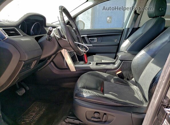 SALCP2BGXGH629915 2016 LAND ROVER DISCOVERY Black Widok wnętrza z przodu