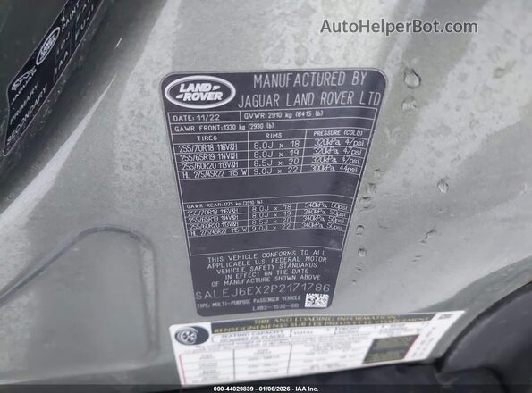SALEJ6EX2P2171786 2023 LAND ROVER DEFENDER Green ძრავის განყოფილების ხედი