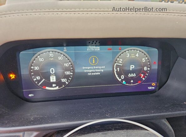SALEP7EU7L2017031 2020 LAND ROVER DEFENDER Brown Widok zestawu wskaźników