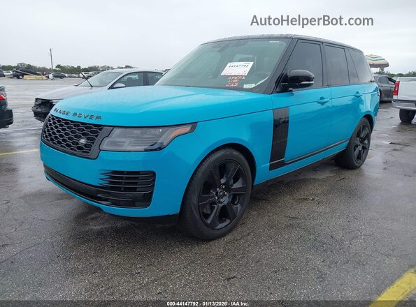 SALGS2RUXLA402691 2020 LAND ROVER RANGE ROVER Turquoise Vista tres cuartos delantera izquierda