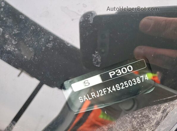 SALRJ2FX4S2503874 2025 LAND ROVER DISCOVERY White VIN კოდის სტიკერის ხედი