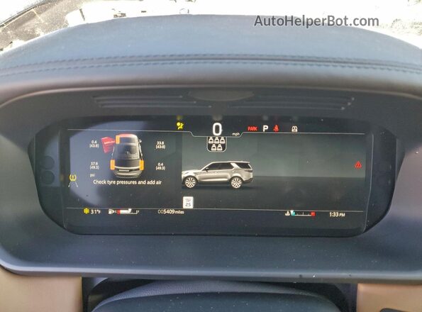 SALRW4EU0S2510261 2025 LAND ROVER DISCOVERY Black Instrument cluster view