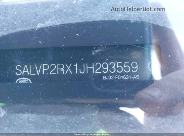 SALVP2RX1JH293559 2018 LAND ROVER RANGE ROVER EVOQUE Black 