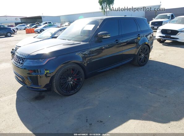 SALWR2RE6JA182785 2018 LAND ROVER RANGE ROVER SPORT Black Առջևի ձախ երեք քառորդ տեսարան