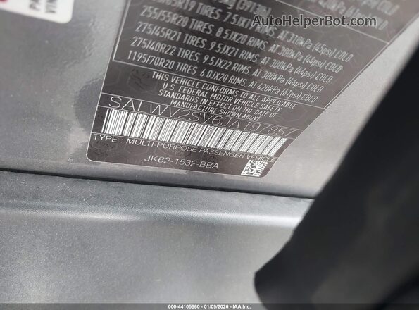 SALWV2SV6JA197857 2018 LAND ROVER RANGE ROVER SPORT Gray 