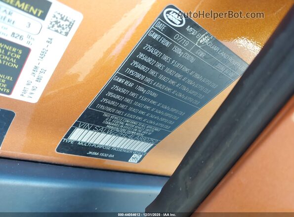 SALWZ2RE4LA880752 2020 LAND ROVER RANGE ROVER SPORT Orange 