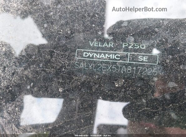 SALYL2EX5TA817225 2026 LAND ROVER RANGE ROVER VELAR Gray 