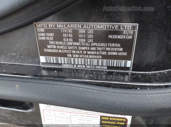 SBM14FCA0LW004686 2020 MCLAREN 720S Белый Вид подкапотного пространства