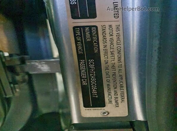 SCBFH7ZA5GC054817 2016 BENTLEY OTHER Gray Շարժիչի բաժամունքի տեսք