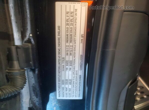SJAAM2ZV1LC029269 2020 BENTLEY BENTAYGA Black სალონის 360-გრადუსიანი ხედი