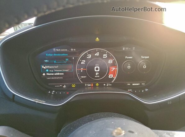TRUAEAFV8M1001806 2021 AUDI TT Charcoal Вид щитка приладів