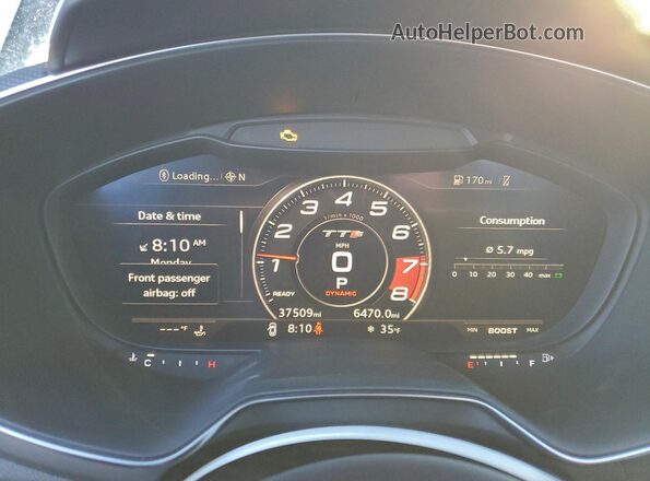 TRUC1AFV0J1007485 2018 AUDI TT Gray Սարքավորումների վահանակի տեսք