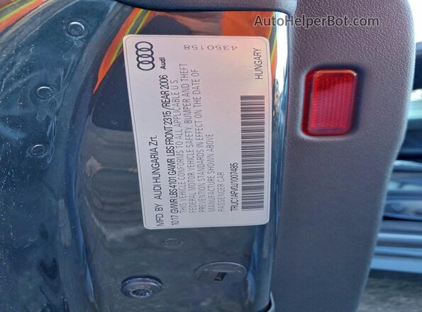 TRUC1AFV0J1007485 2018 AUDI TT Gray Շարժիչի բաժամունքի տեսք