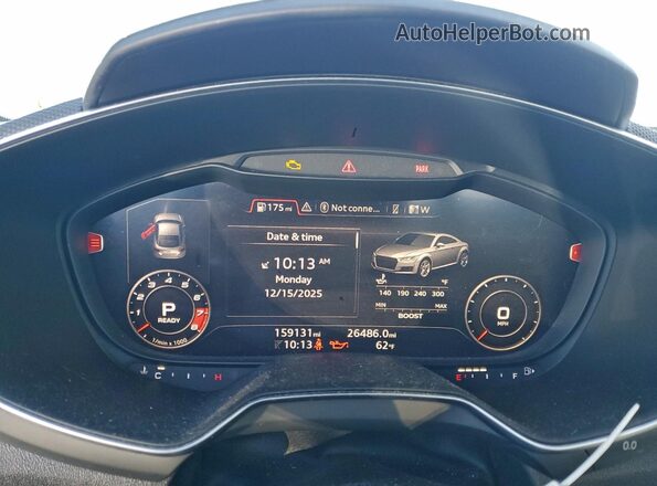 TRUC1AFV4J1005545 2018 AUDI TT Black Սարքավորումների վահանակի տեսք