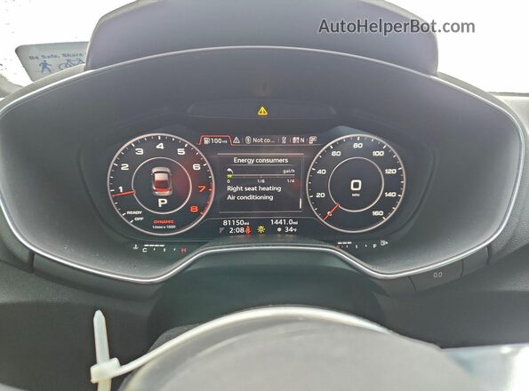 TRUC5AFV3H1003865 2017 AUDI TT White Vista del cuadro de instrumentos