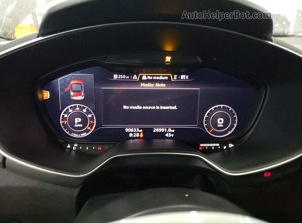 TRUT5CFVXH1006578 2017 AUDI TT Black Widok zestawu wskaźników