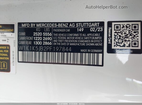 W1K1K5JB2PF197844 2023 MERCEDES-BENZ E-CLASS Белый Вид подкапотного пространства