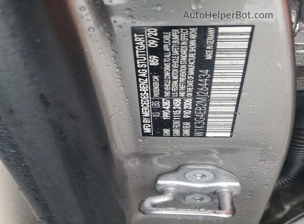 W1K3G4EB2MJ264434 2021 MERCEDES-BENZ A Серый Вид подкапотного пространства