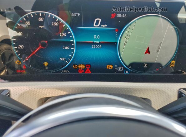 W1K3G4EB9NJ338286 2022 MERCEDES-BENZ A Teal Vista del cuadro de instrumentos