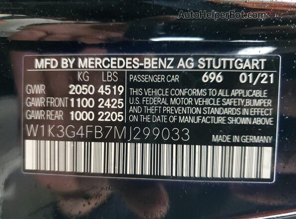 W1K3G4FB7MJ299033 2021 MERCEDES-BENZ A Black Շարժիչի բաժամունքի տեսք