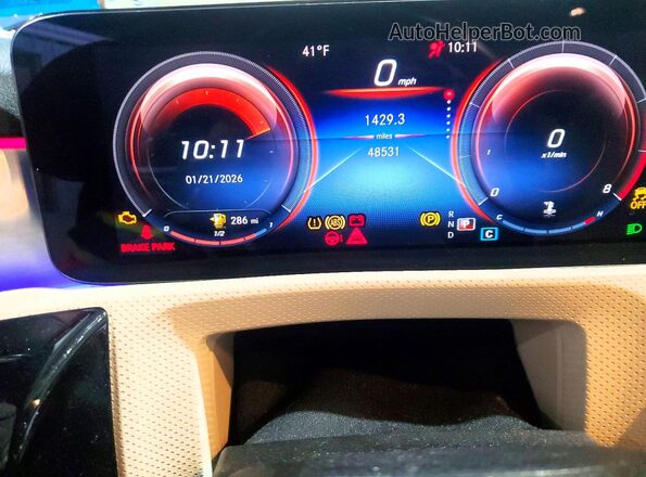 W1K3G4FBXMJ290424 2021 MERCEDES-BENZ A Blue ხელსაწყოთა პანელის ხედი