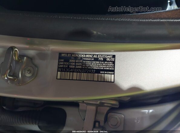 W1K3G4FBXNJ372932 2022 MERCEDES-BENZ A 220 Серый 