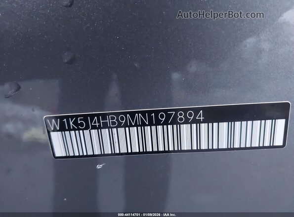 W1K5J4HB9MN197894 2021 MERCEDES-BENZ CLA 250 Серый 