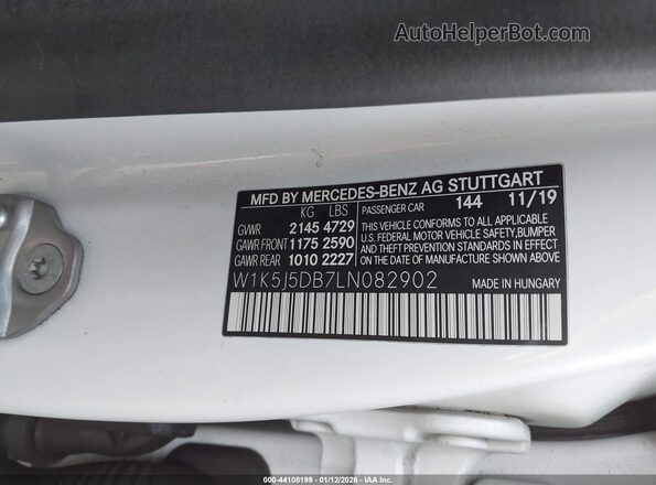 W1K5J5DB7LN082902 2020 MERCEDES-BENZ AMG CLA 45 White Engine compartment view