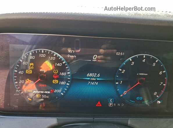 W1K7X6BB8LA016589 2020 MERCEDES-BENZ AMG Серый Вид щитка приборов