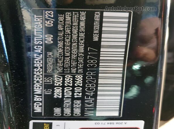 W1KAF4GB2PR138717 2023 MERCEDES-BENZ C Black Widok komory silnika