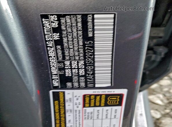 W1KAF4HB1SR292715 2025 MERCEDES-BENZ C Серебряный Вид подкапотного пространства