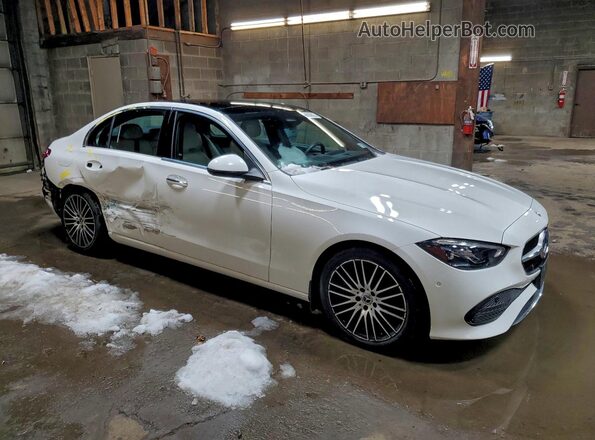 W1KAF4HB4NR016775 2022 MERCEDES-BENZ C Белый Передняя правая четверть