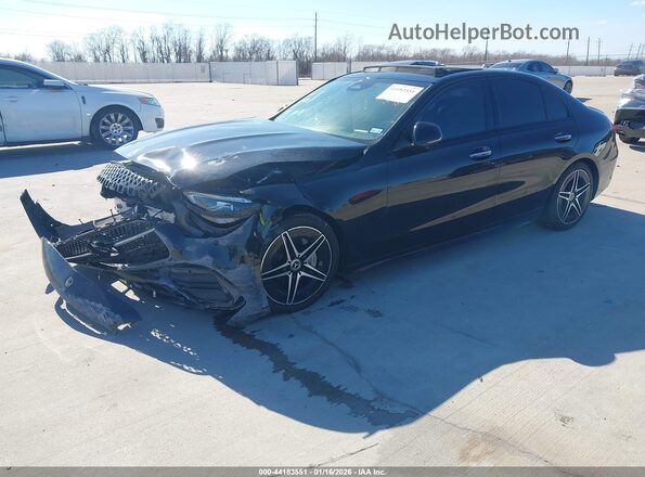 W1KAF4HB7NR067185 2022 MERCEDES-BENZ C-CLASS Черный Передняя левая четверть