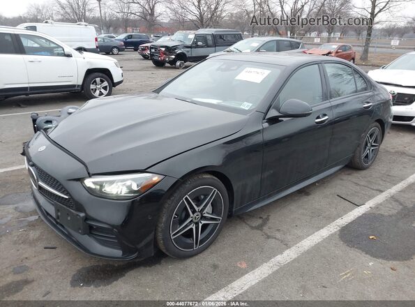 W1KAF4HB8PR072074 2023 MERCEDES-BENZ C-CLASS Black წინა მარცხენა ხედი სამი მეოთხედიდან