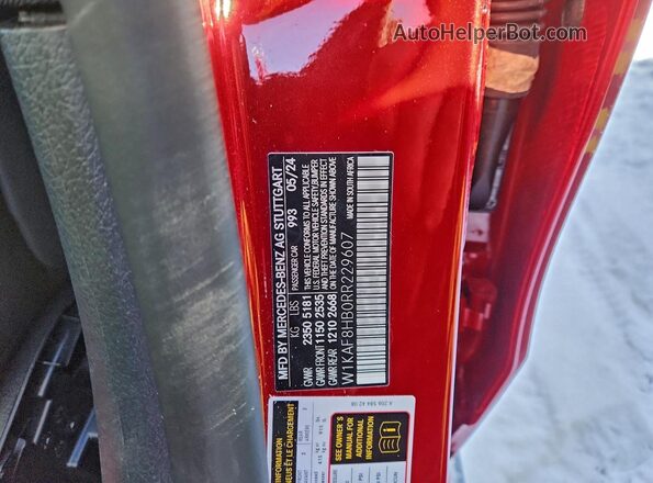 W1KAF8HB0RR229607 2024 MERCEDES-BENZ C Red Vista del compartimento del motor