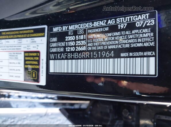 W1KAF8HB6RR151964 2024 MERCEDES-BENZ AMG C 43 Black Widok komory silnika