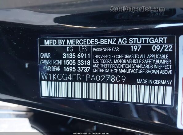 W1KCG4EB1PA027809 2023 MERCEDES-BENZ EQS 580 Black ძრავის განყოფილების ხედი