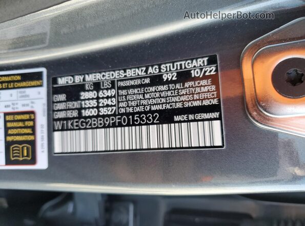 W1KEG2BB9PF015332 2023 MERCEDES-BENZ EQE Charcoal Вид підкапотного простору