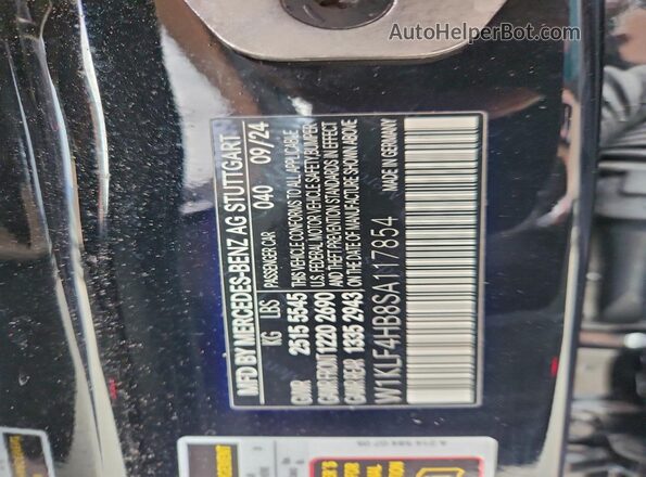 W1KLF4HB8SA117854 2025 MERCEDES-BENZ E Black Engine compartment view