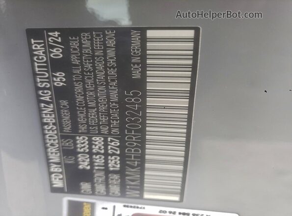 W1KMK4HB9RF032485 2024 MERCEDES-BENZ CLE Gray Vista del compartimento del motor